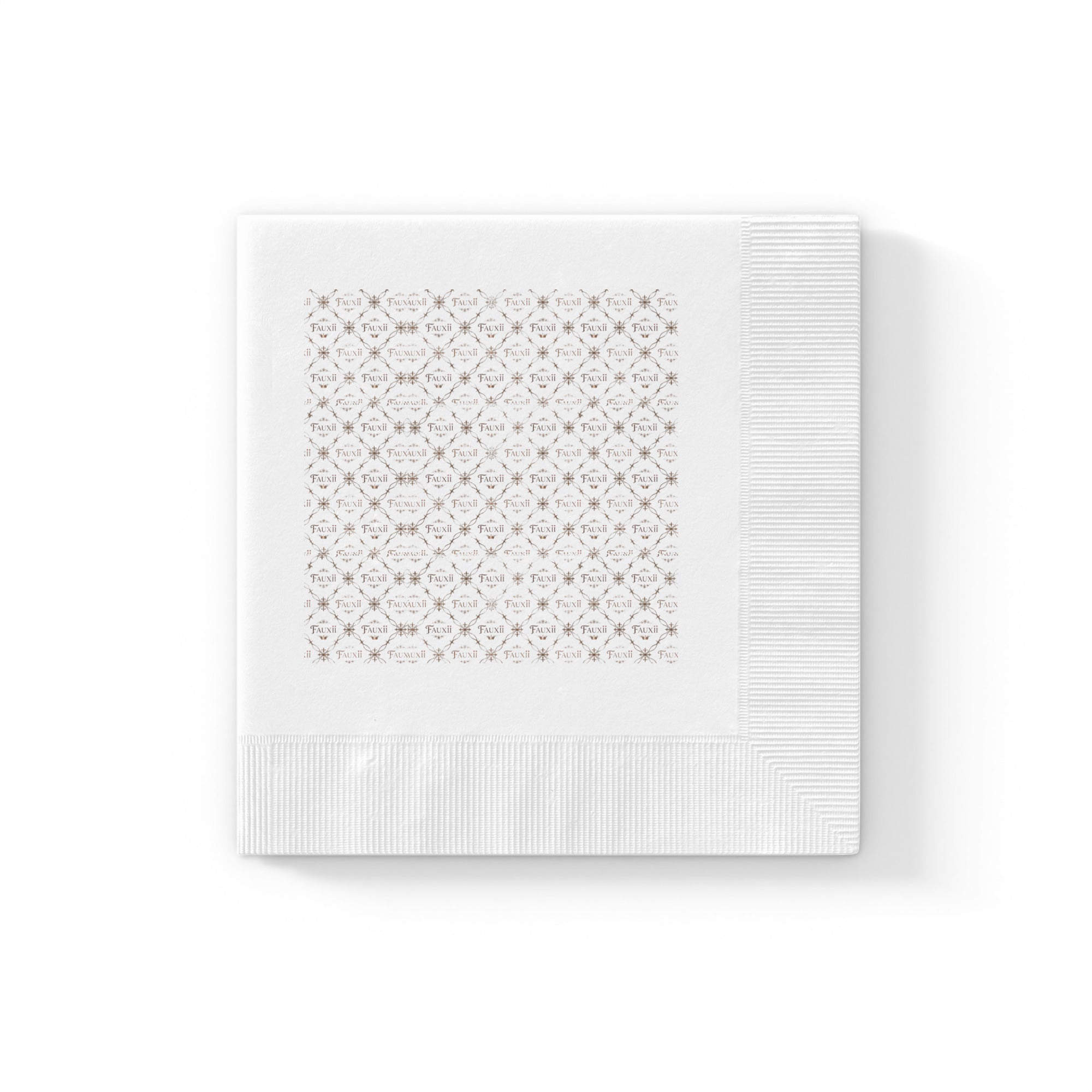White coined napkins