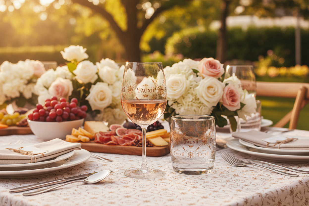 Fauxii outdoor summer dinner party scene